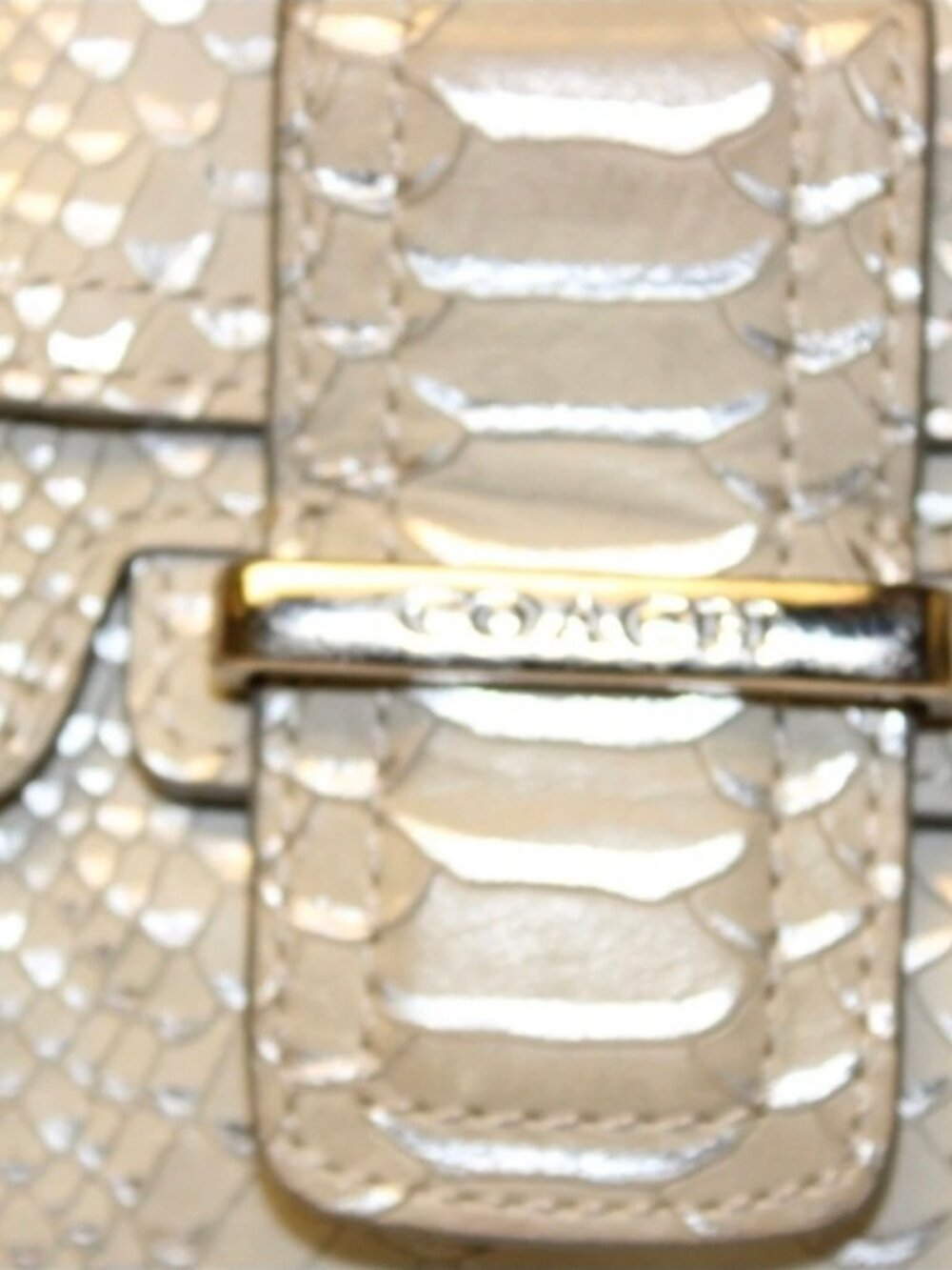 Coach RARE Madison Pinnacle Embossed Python Eva Shoulder Bag - Picture 8 of 16
